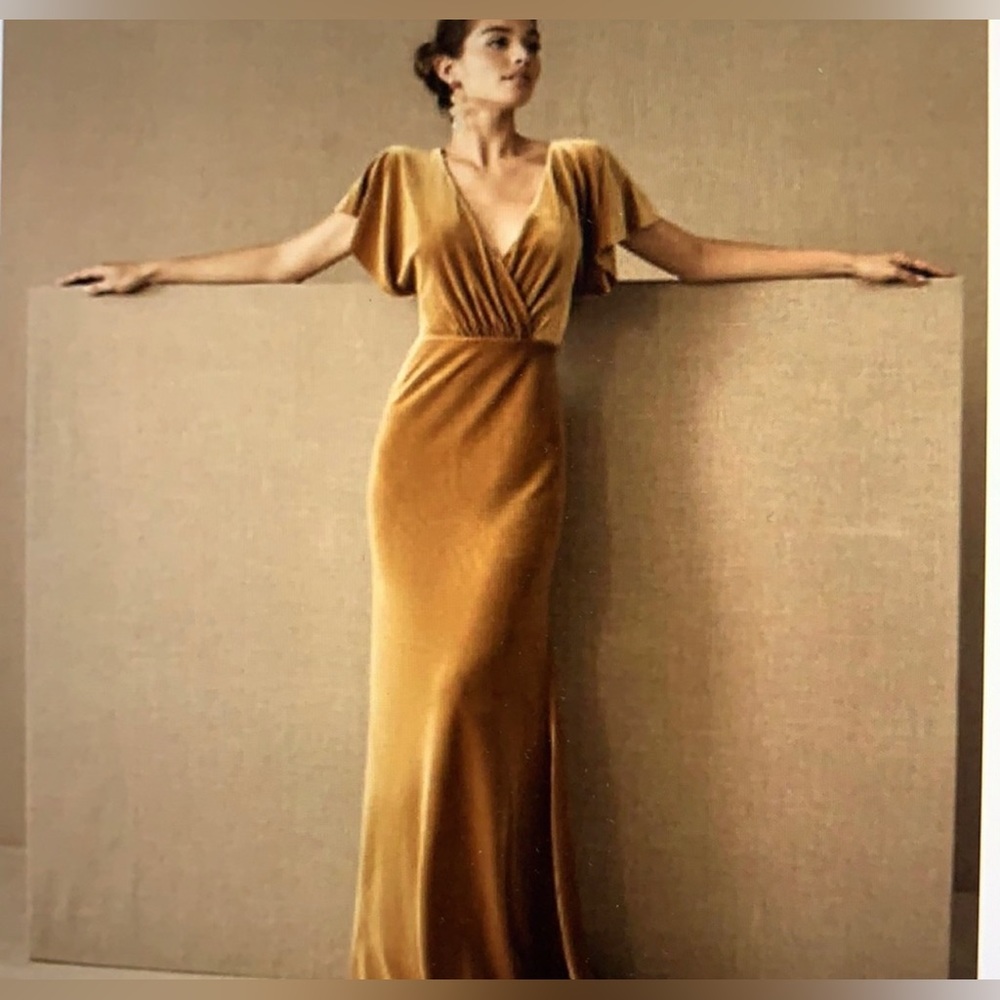 Jenny Yoo Velvet Dress Marigold